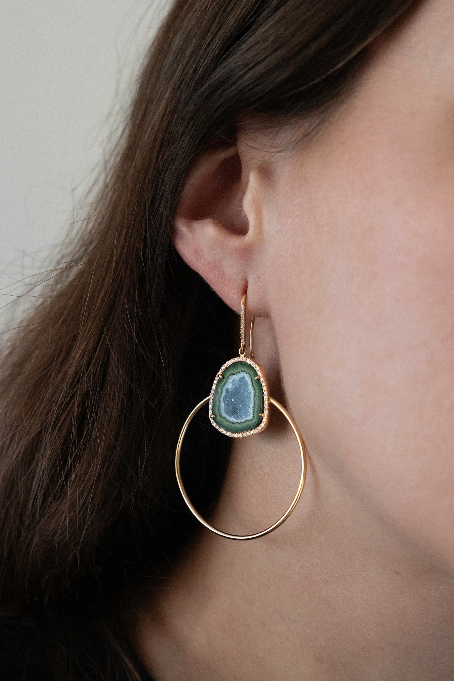 JADE earrings, green blue