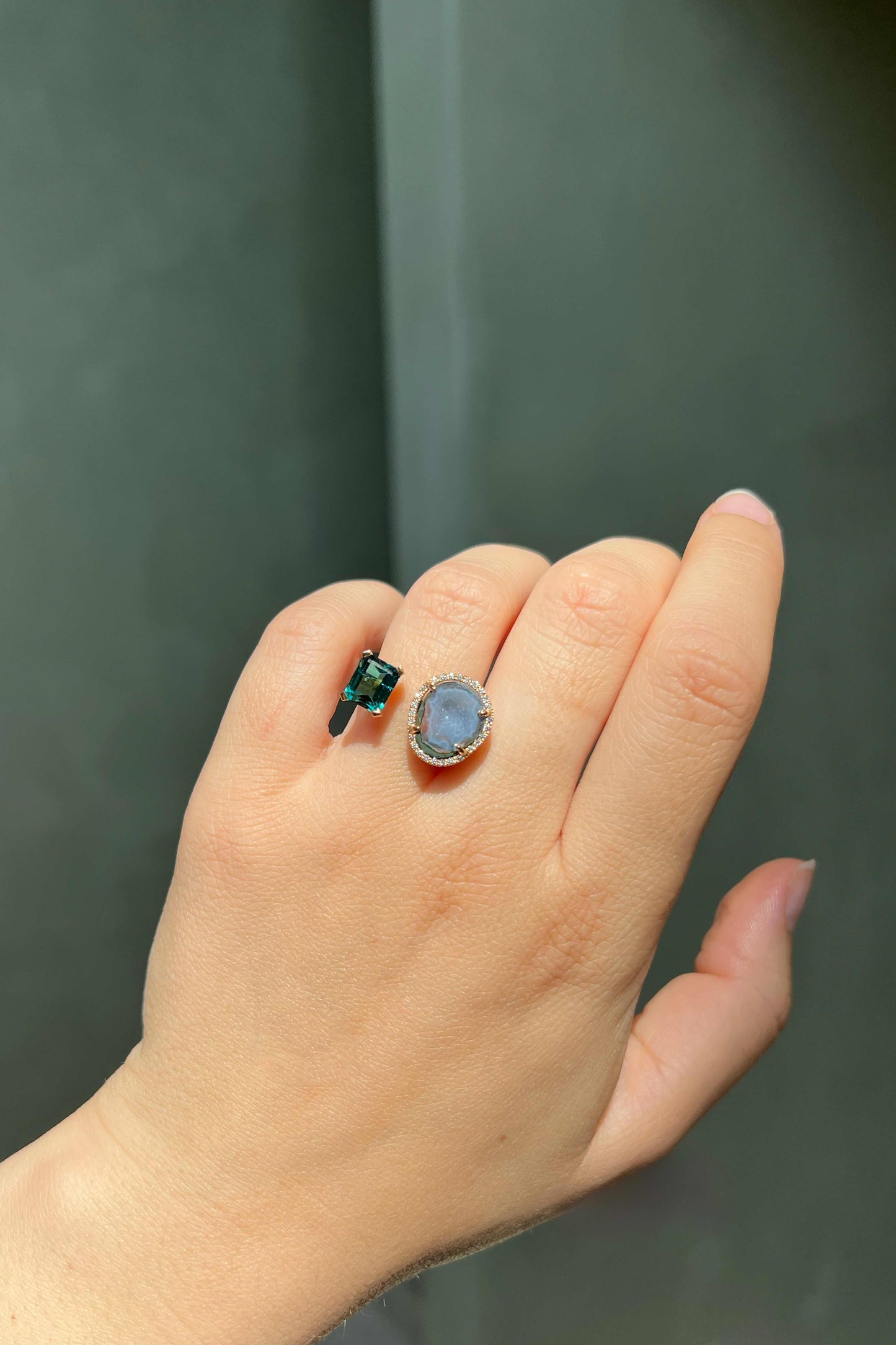 Rio ring, blue green
