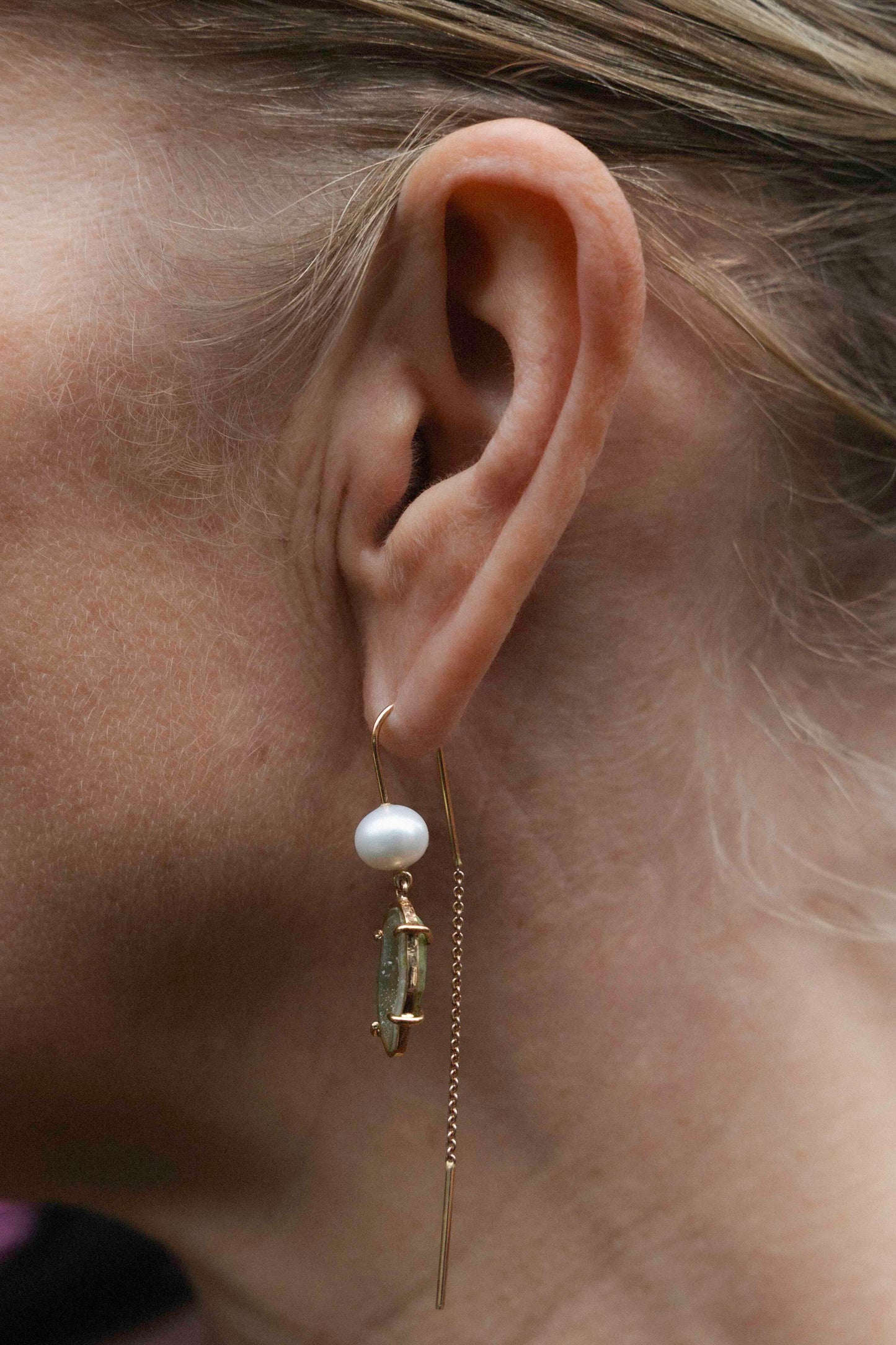 Manou earrings, green