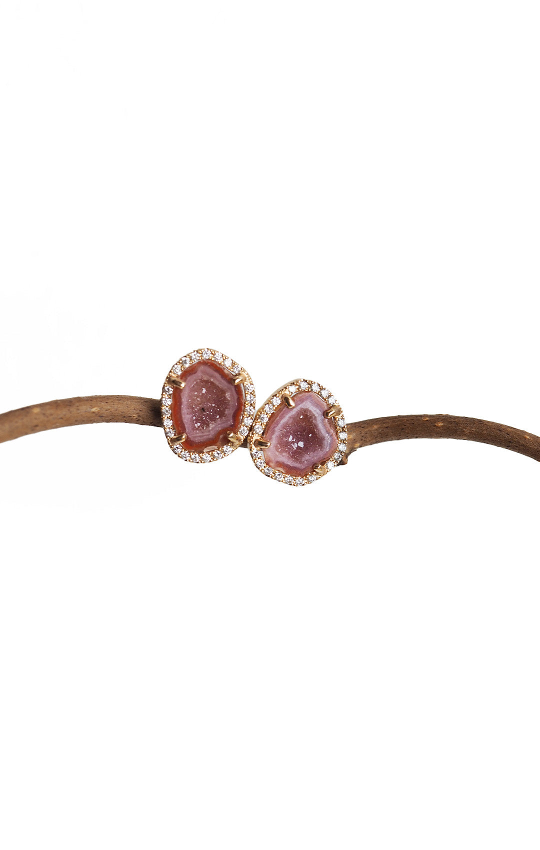 APRIL studs, orange/purple