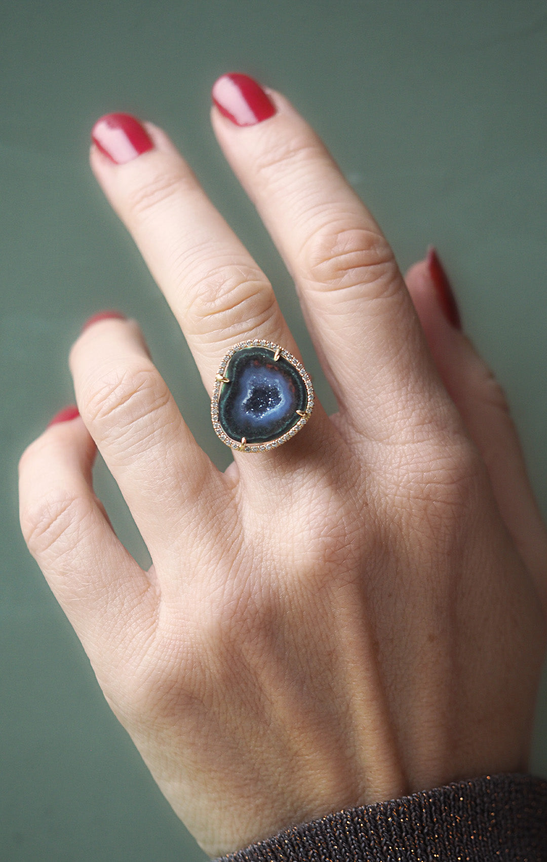 ROCKY ring, green/blue