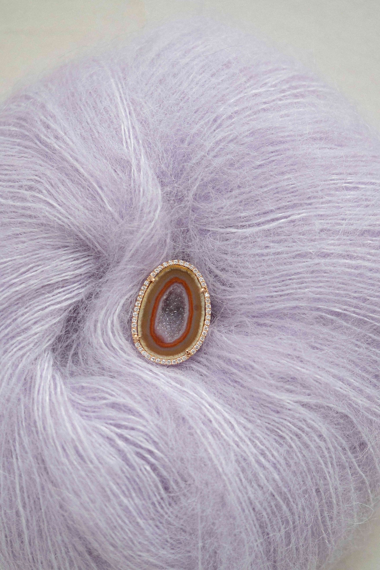 ROCKY ring, purple brown