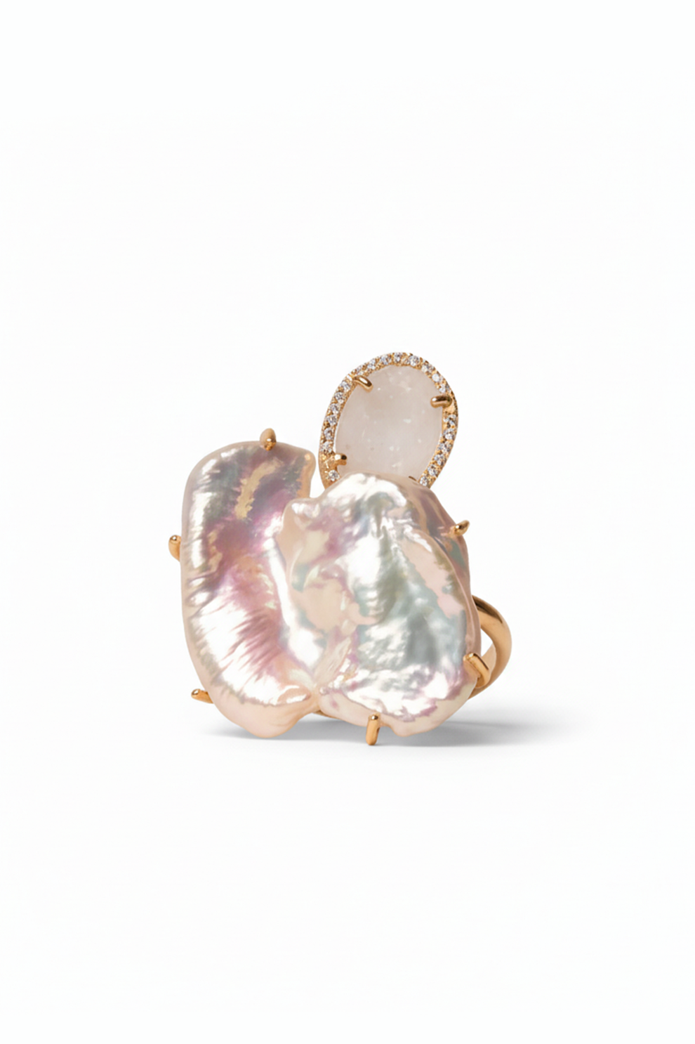 Clio ring, pearl blush
