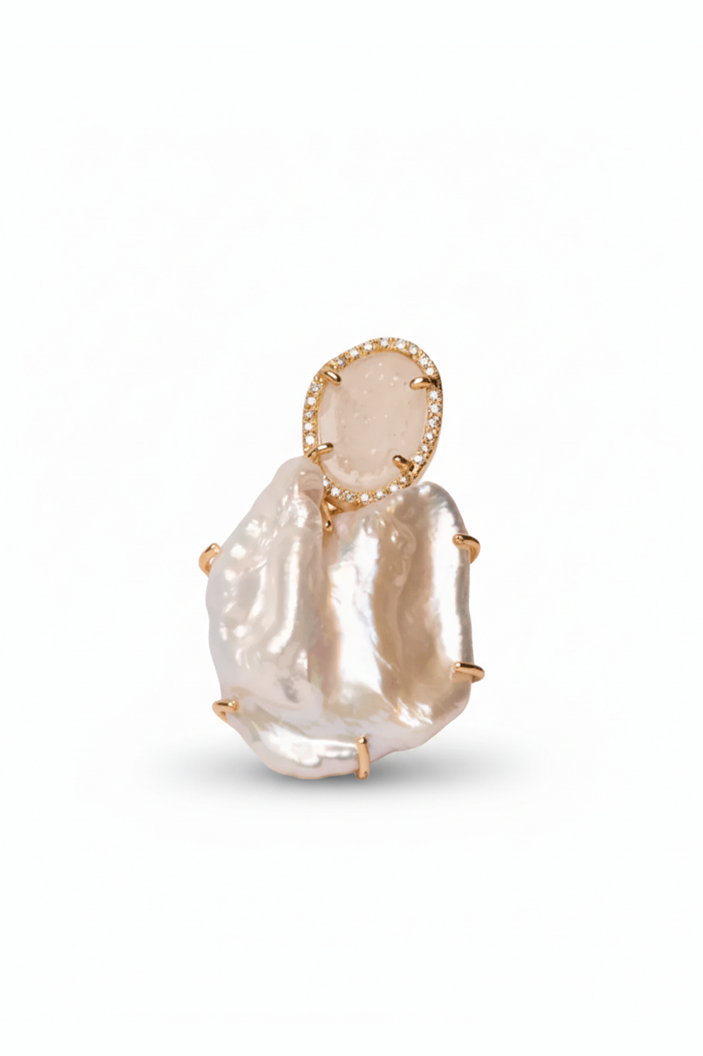 Clio ring, pearl white