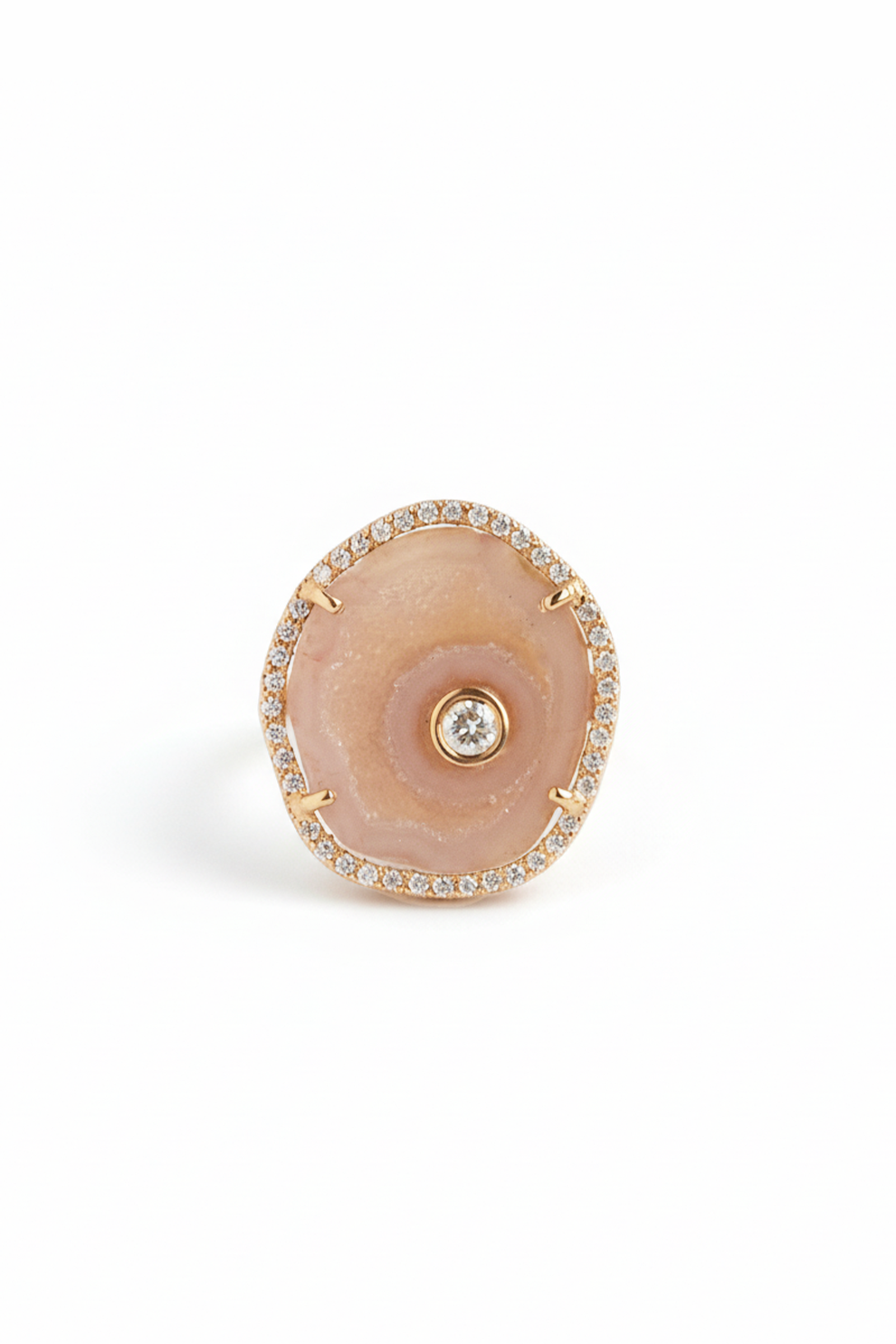 ROCKY ring, peachy pink