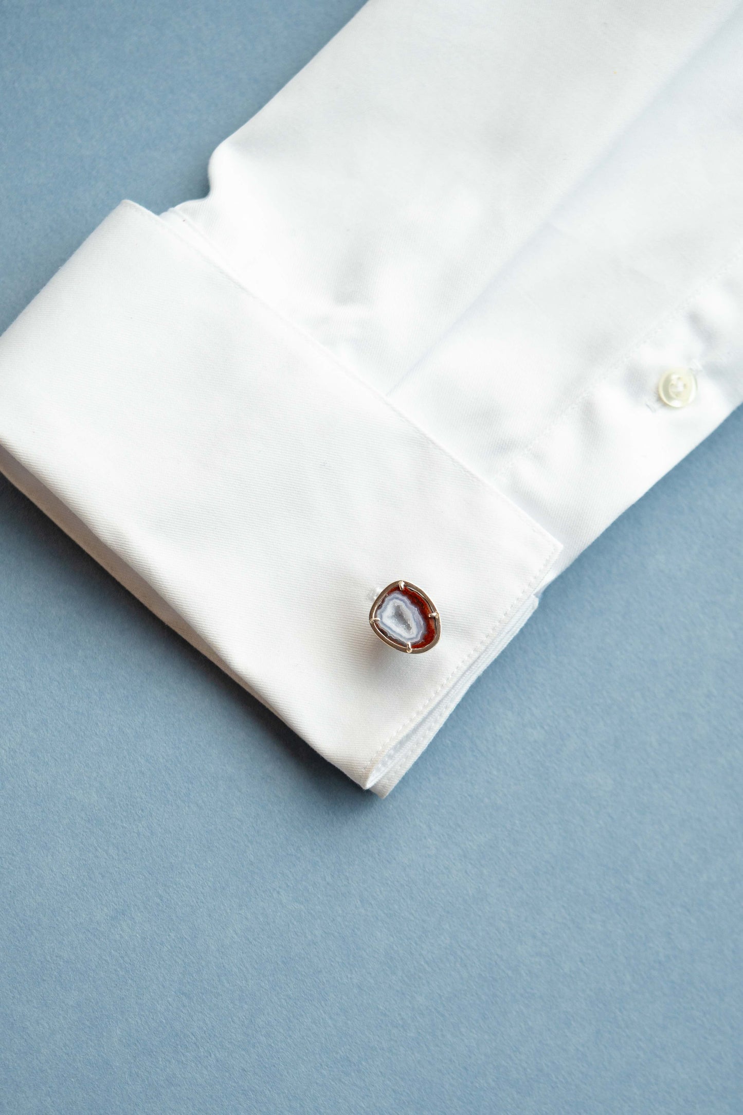 Cufflinks, red/ blue