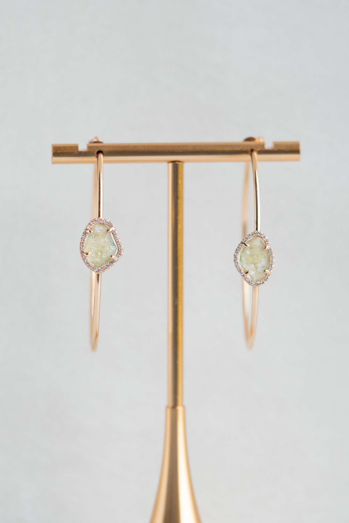 Talia earrings, light green