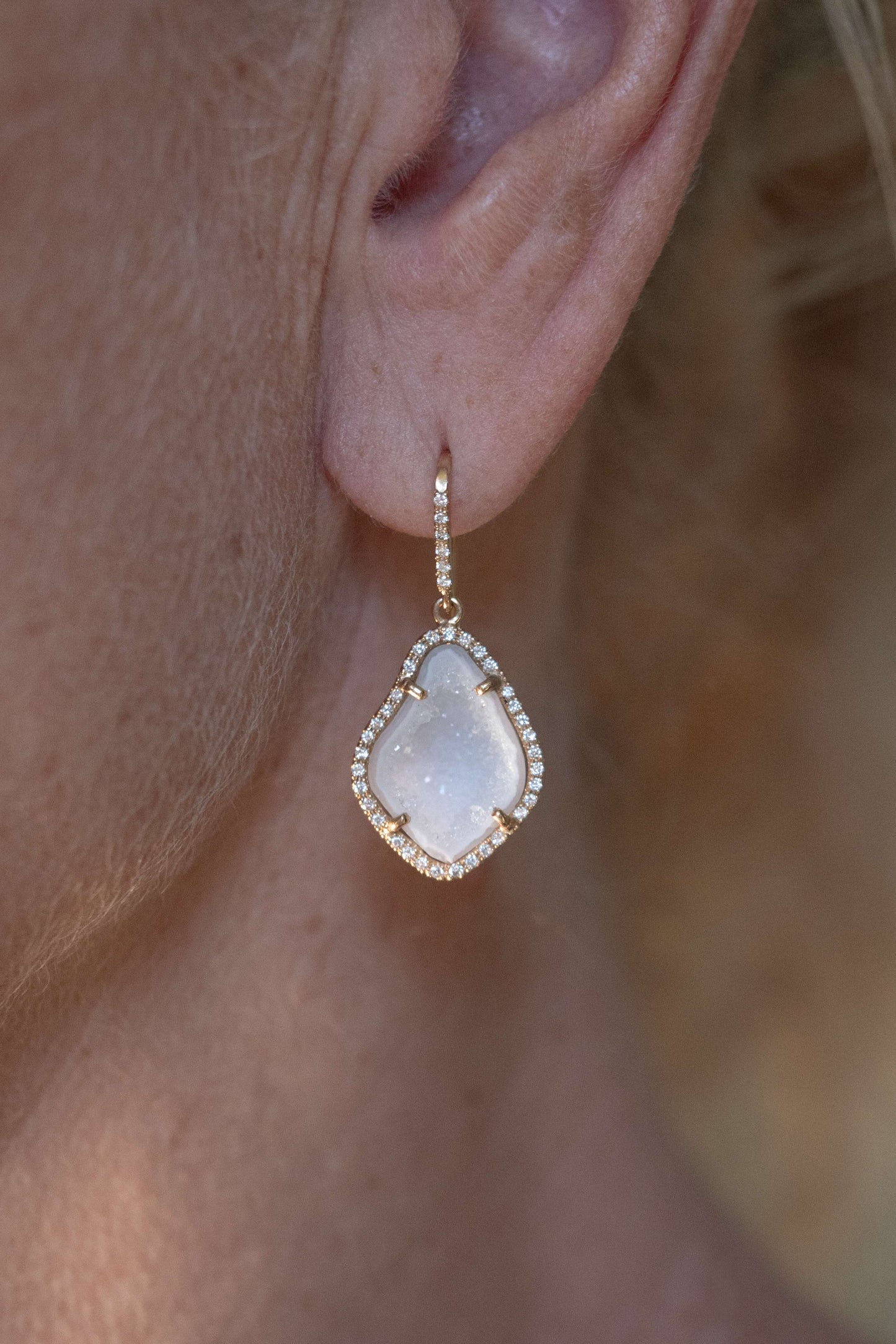 ALISON earrings, EGG white