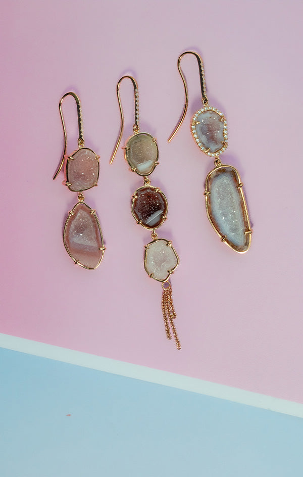OLIVINA earrings, pink