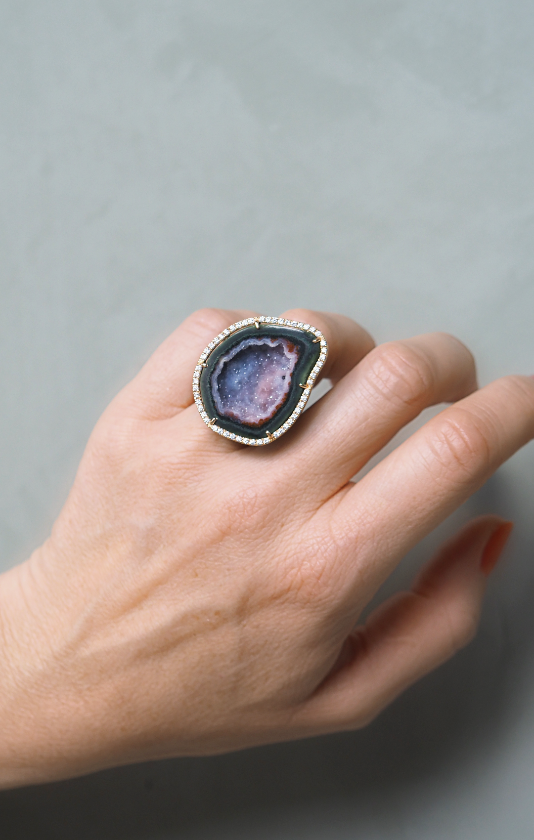 ROCKY ring, green/grey/lila