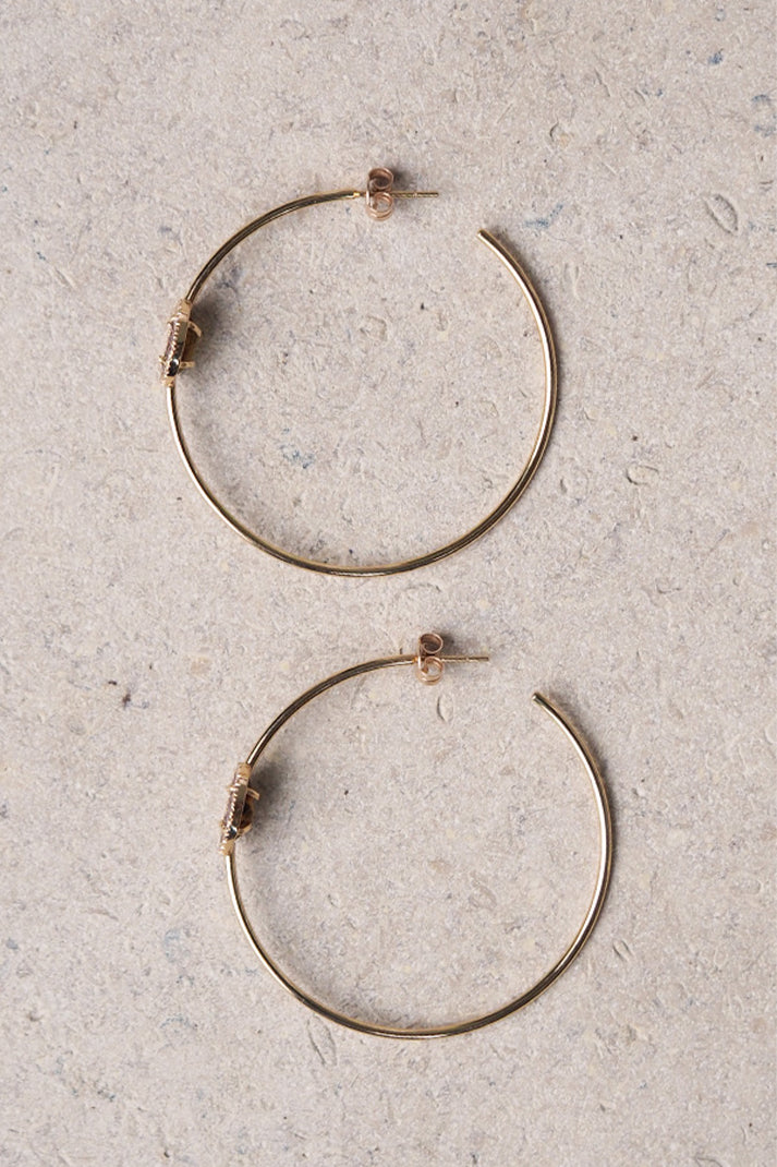 Talia earrings, light green