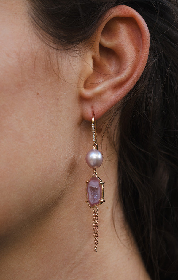OLIVINA earrings, pink