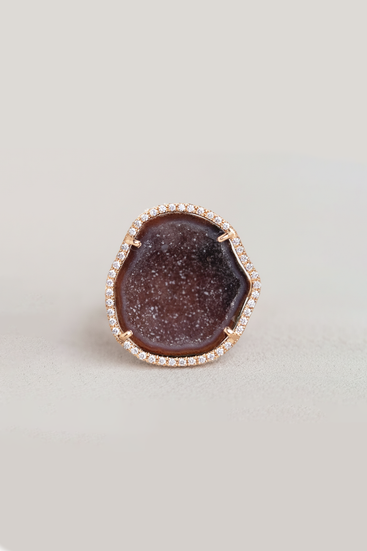 ROCKY ring, garnet red