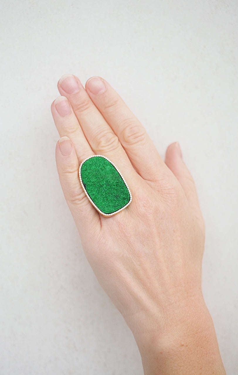 ASTRID ring, green mineral