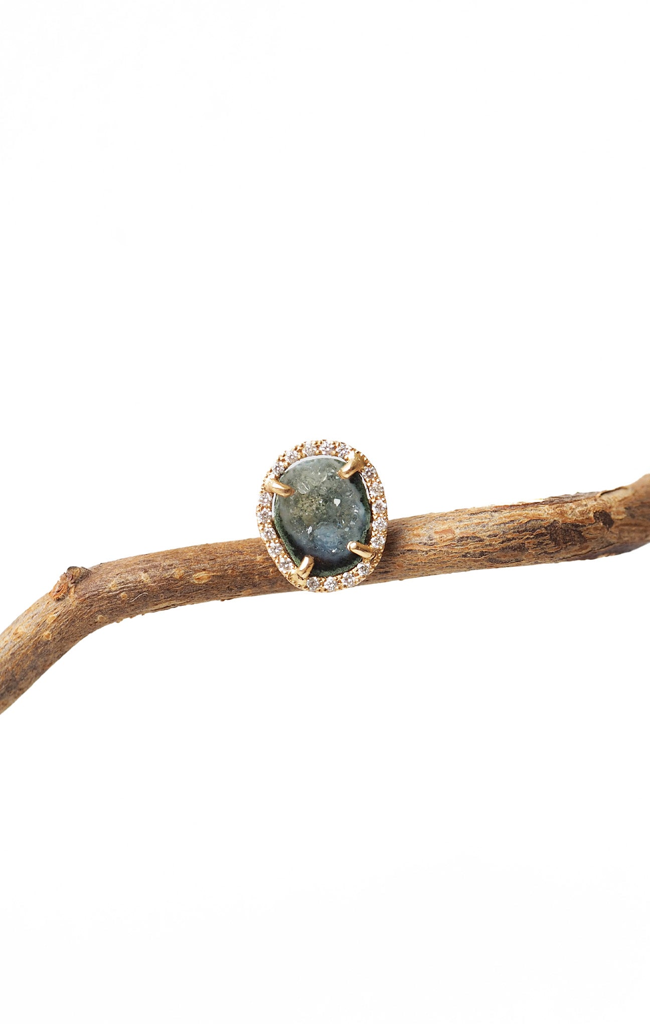 APRIL stud, blue/green