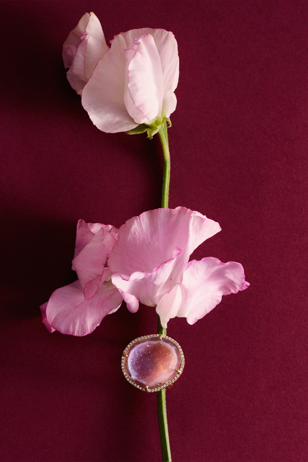 Rocky ring, blossom pink