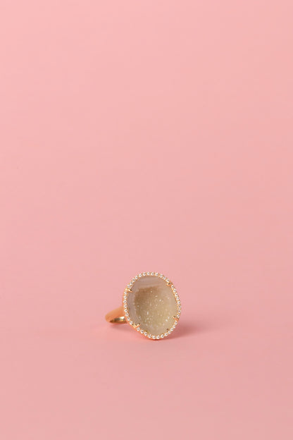 ROCKY ring, honey blush