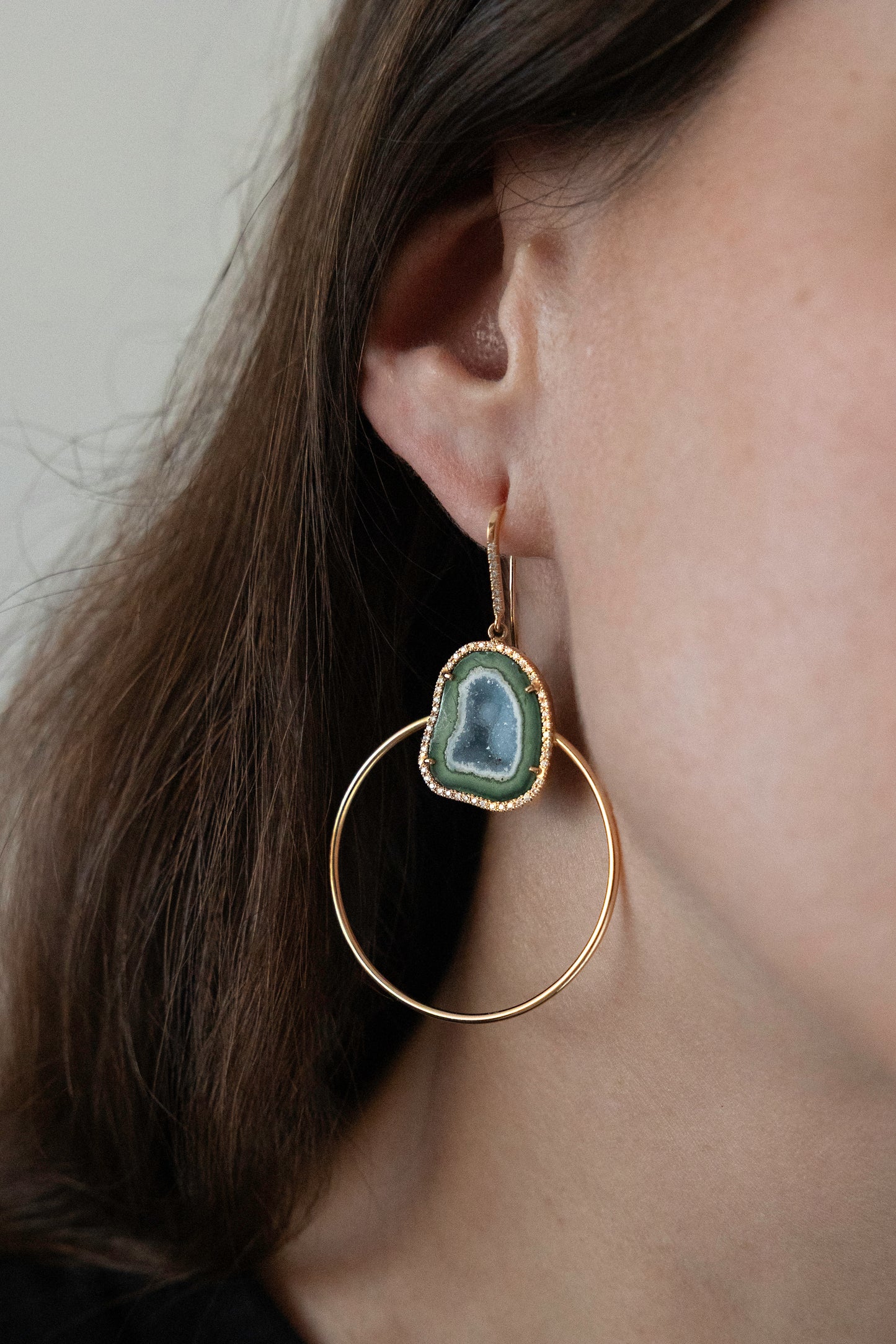 JADE earrings, green blue