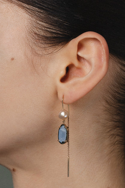 Manou earrings, blue