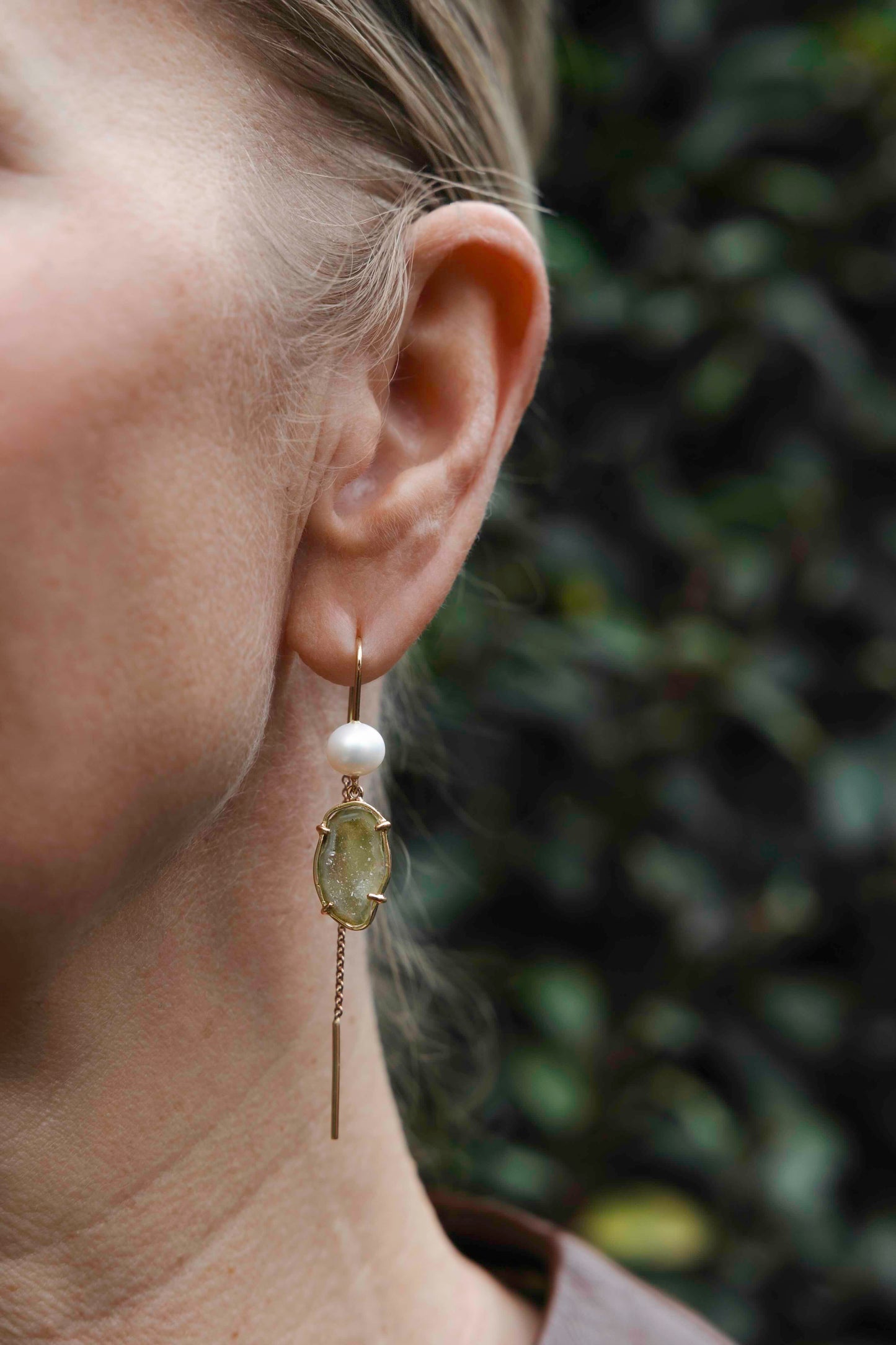 Manou earrings, green