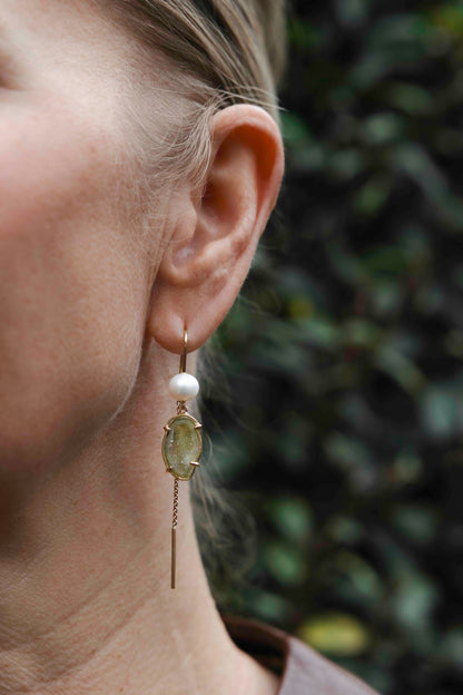 Manou earrings, green