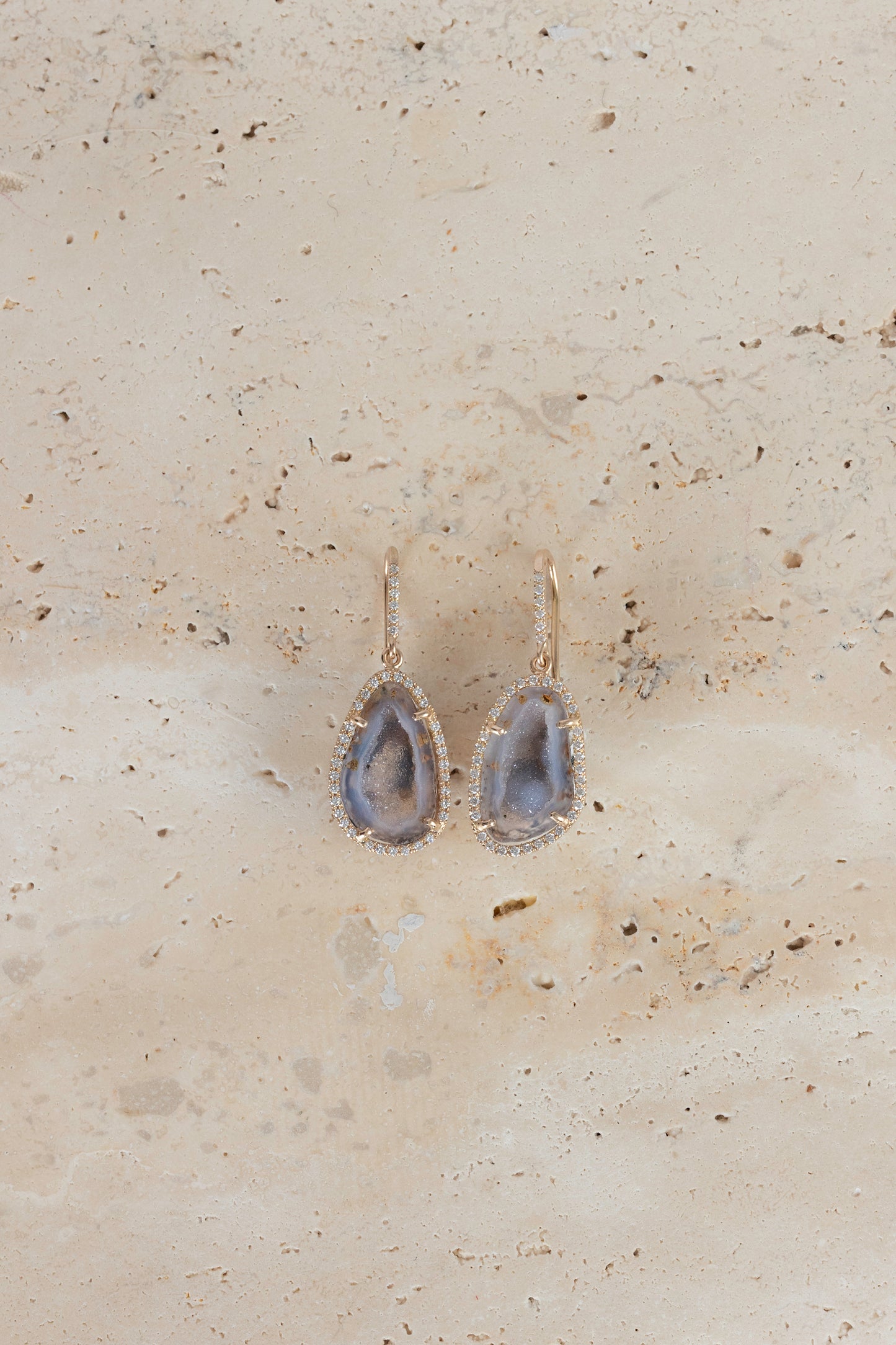 ALISON earrings, blue/brown