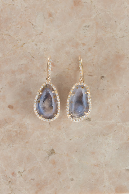 ALISON earrings, blue/brown