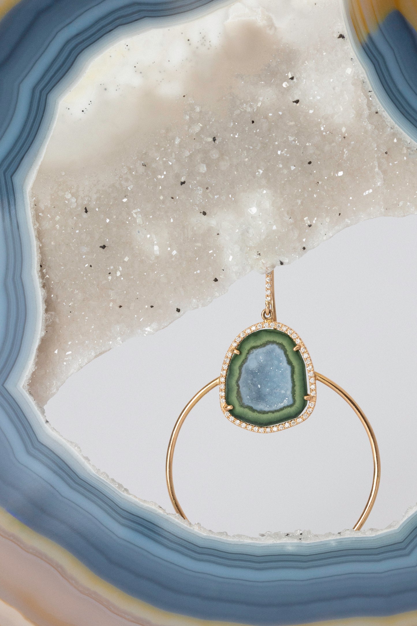 JADE earrings, green blue