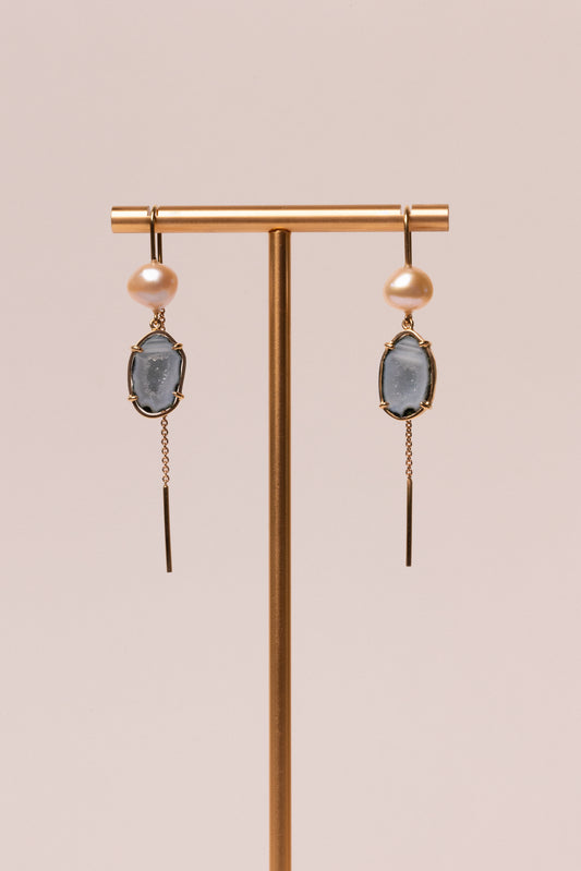 Manou earrings, blue