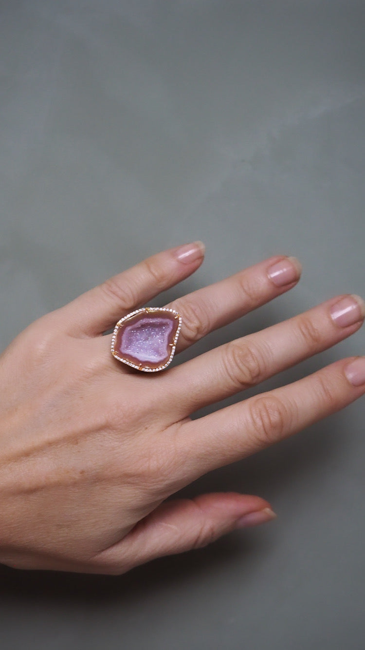 ROCKY ring, bordeaux/ purple