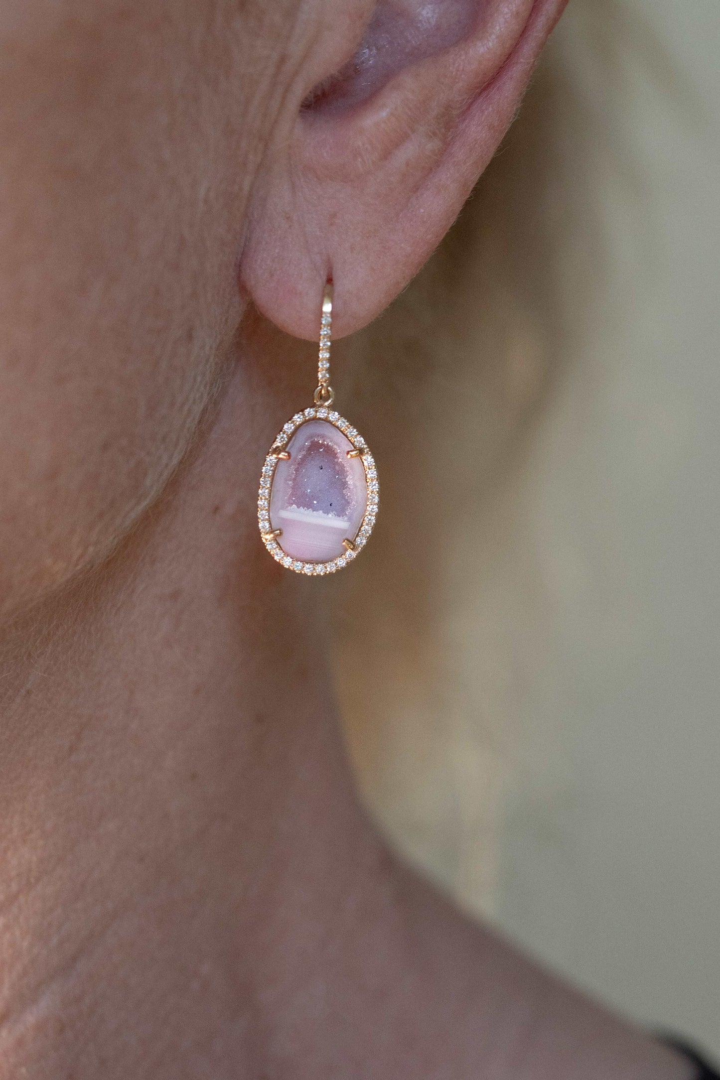 ALISON earrings, ballet pink