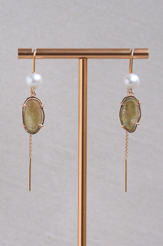 Manou earrings, green