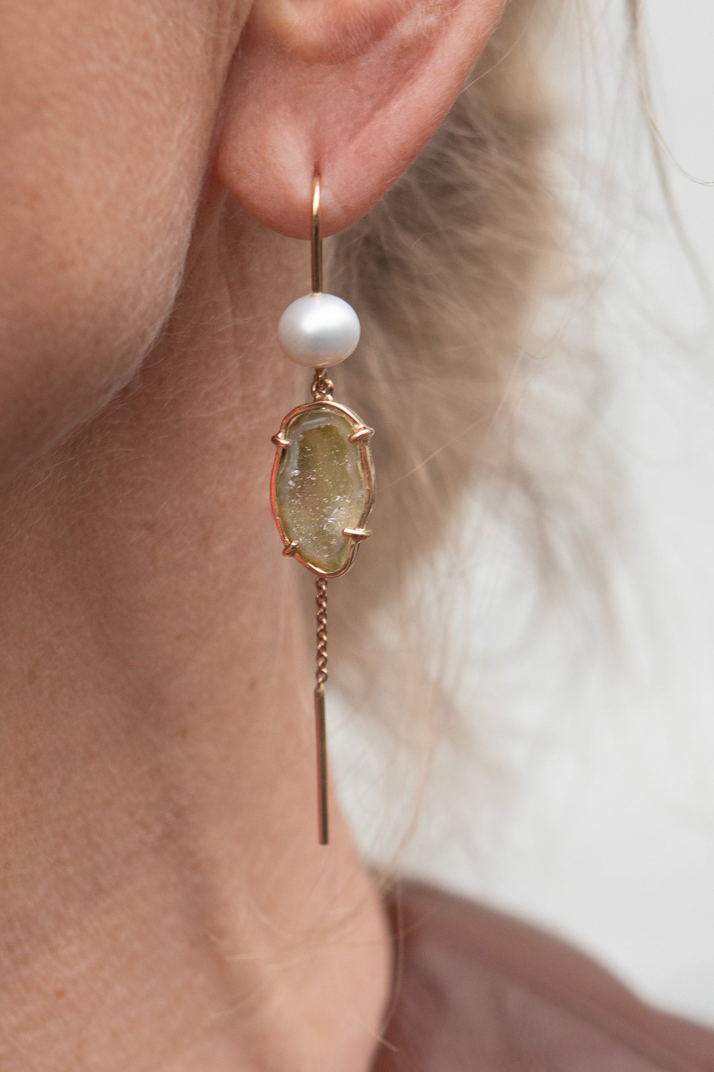 Manou earrings, green