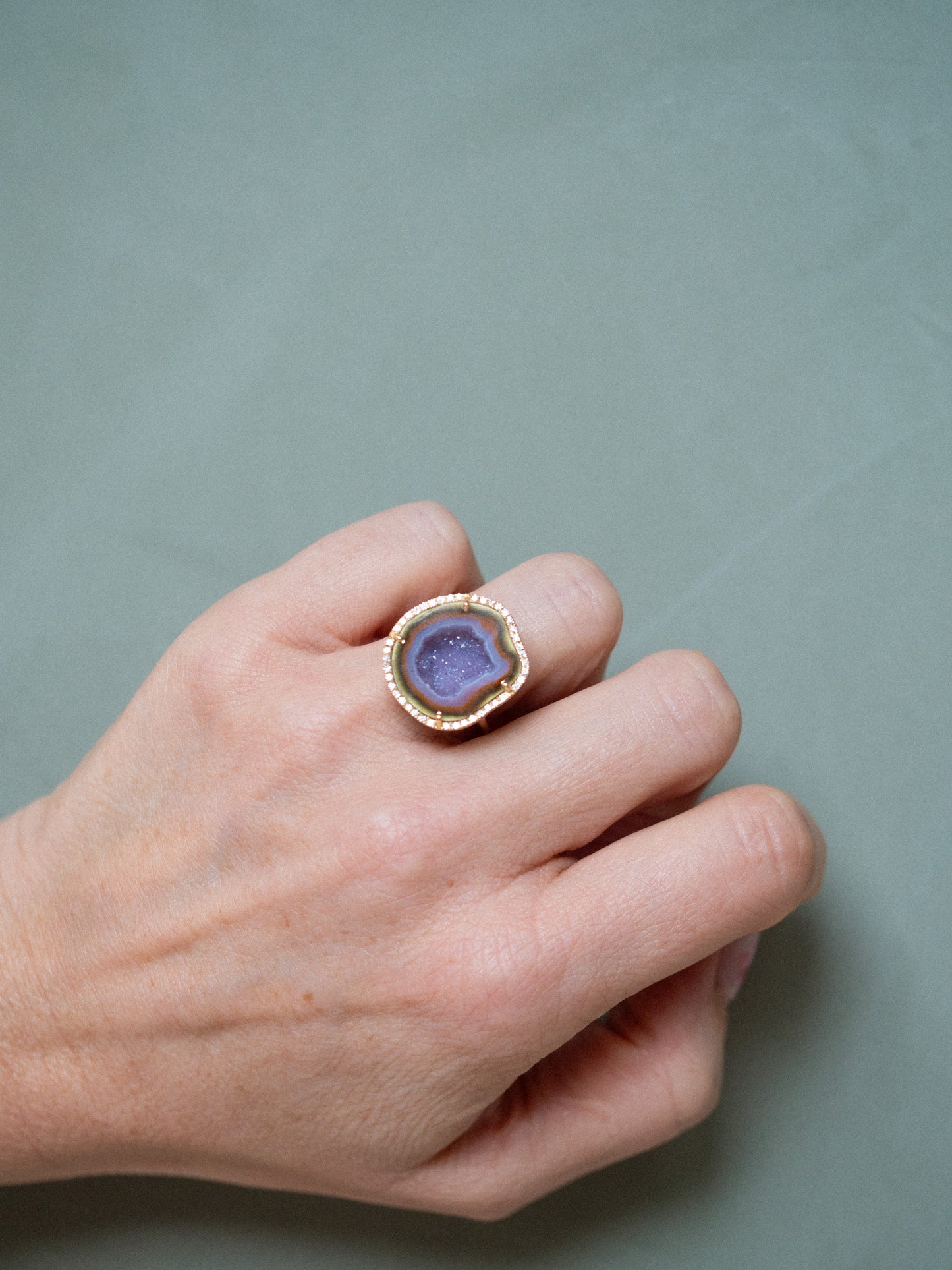 ROCKY ring, jade/purple
