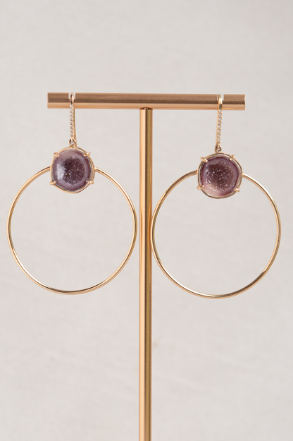 JADE earrings, bordeaux