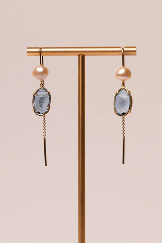 Manou earrings, blue