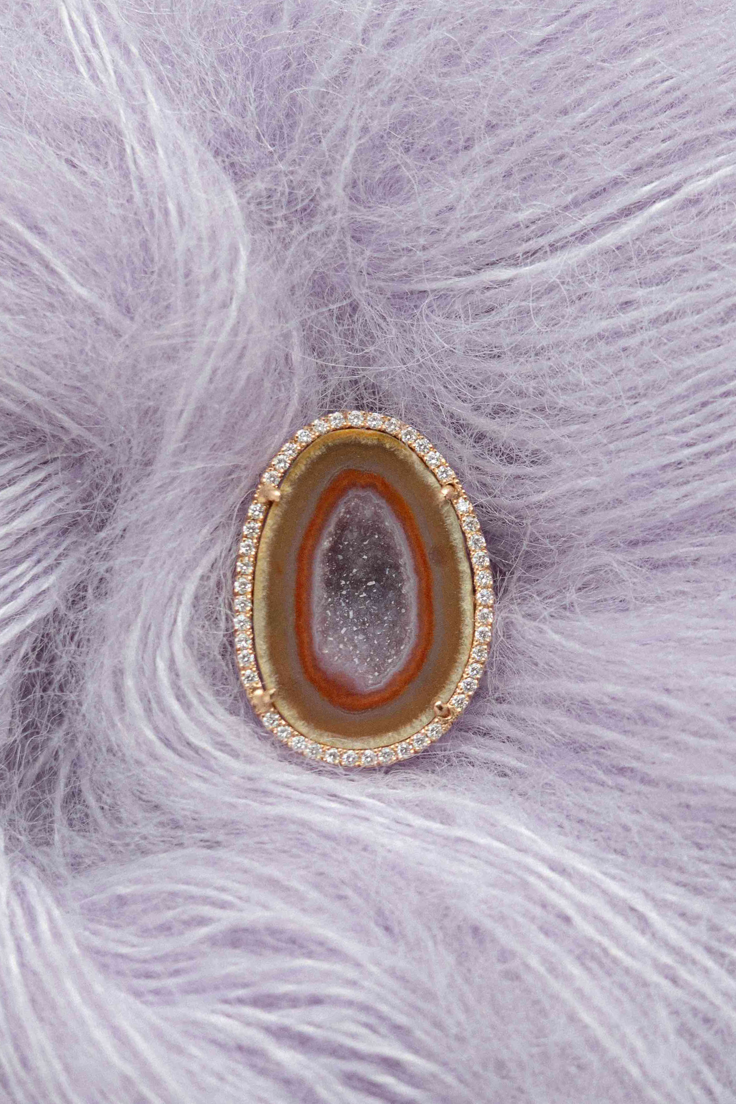 ROCKY ring, purple brown
