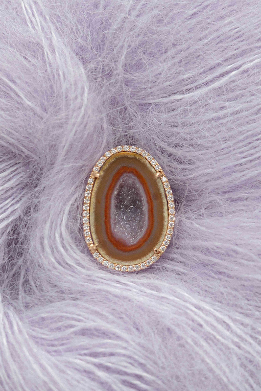 ROCKY ring, purple brown