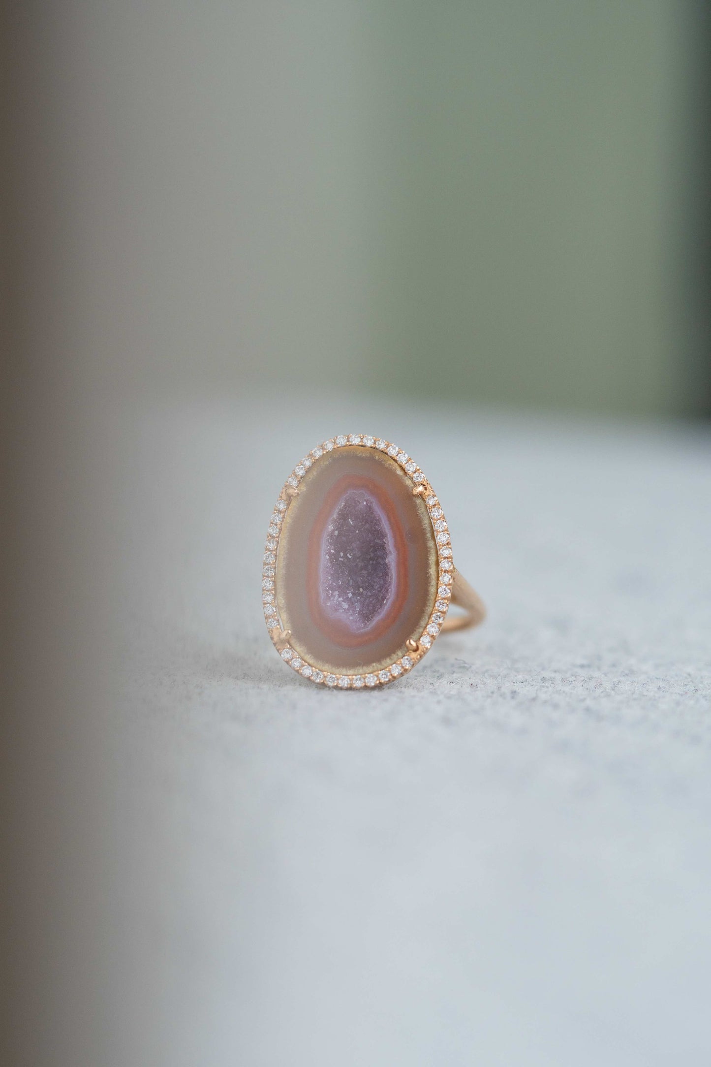 ROCKY ring, purple brown