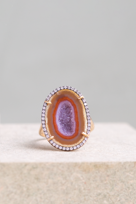 ROCKY ring, purple brown
