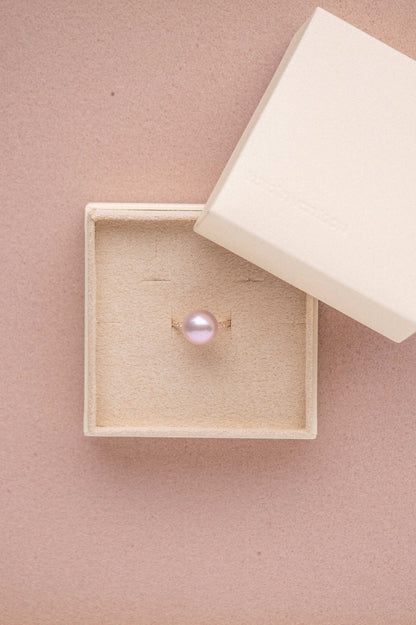 SELENE ring, pearl/pink