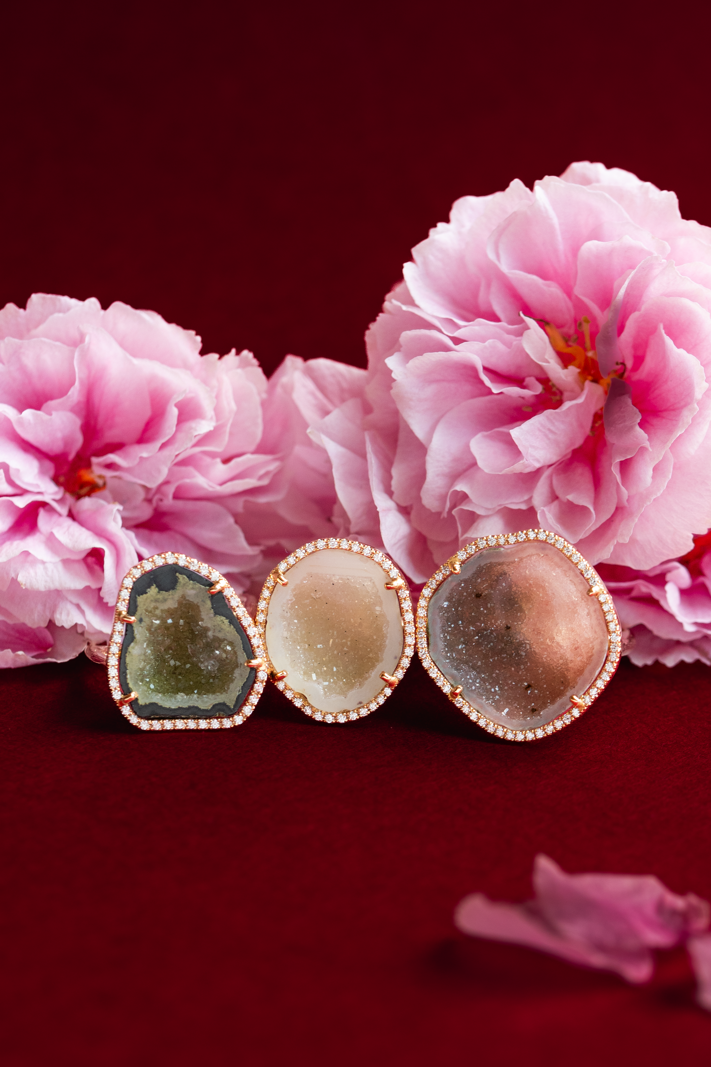 ROCKY ring, honey blush