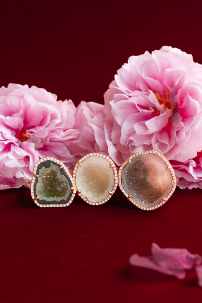 ROCKY ring, honey blush