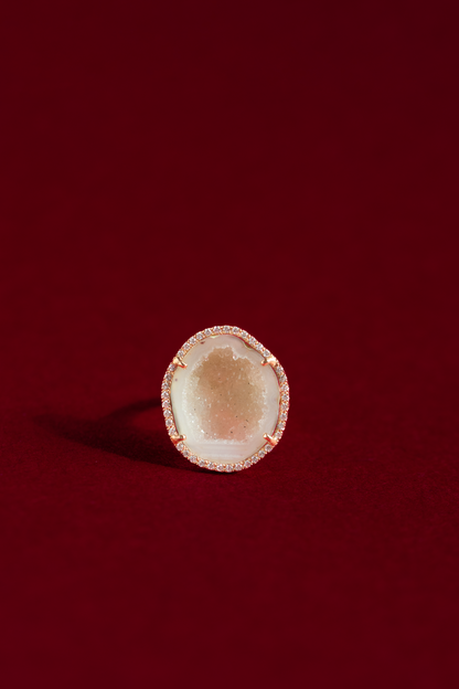 ROCKY ring, honey blush