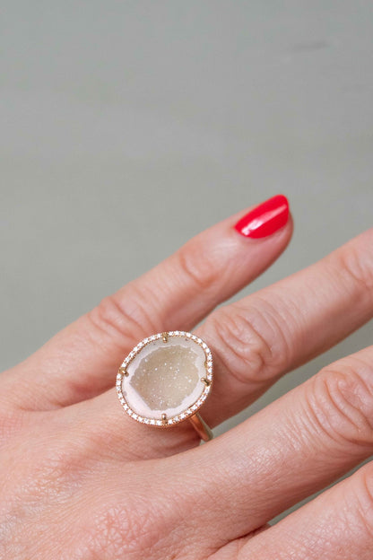 ROCKY ring, honey blush
