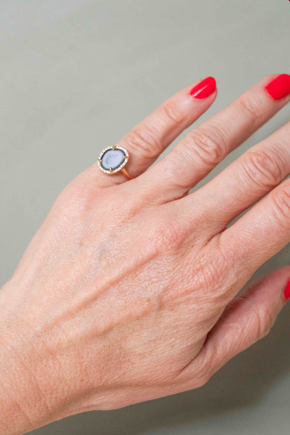 Pinky ROCKY ring, Sky Blue