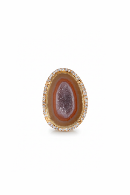 ROCKY ring, purple brown
