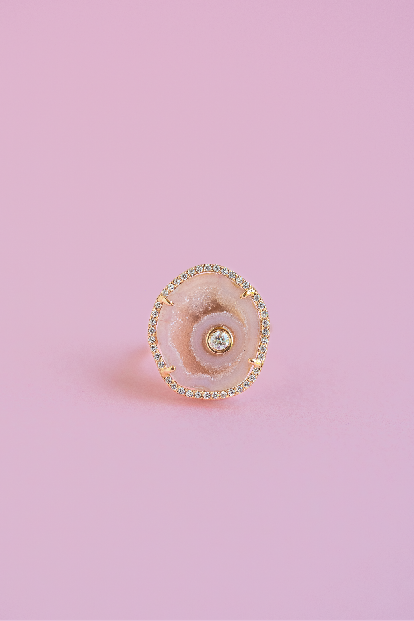 ROCKY ring, peachy pink