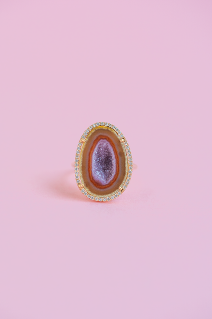 ROCKY ring, purple brown