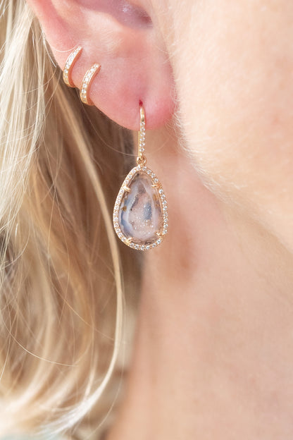 ALISON earrings, blue/brown